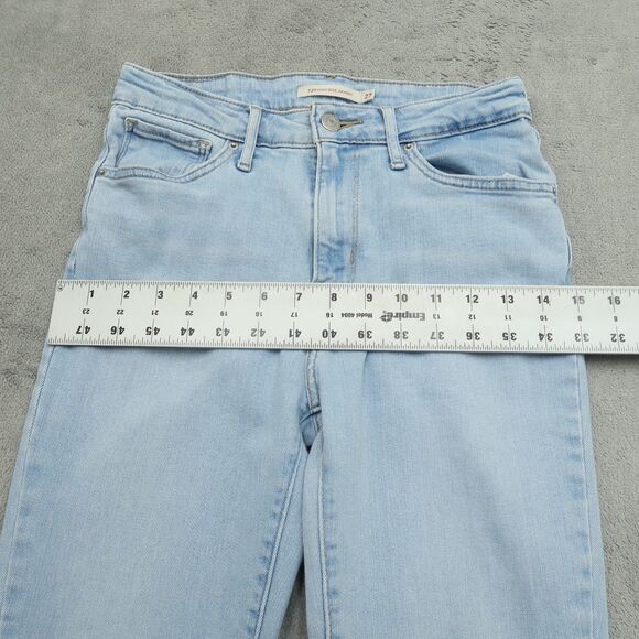 Levi's 721 Jeans Women's Size 27 Blue High-Rise Skinny Denim 28" Inseam Stretch - Picture 9 of 16